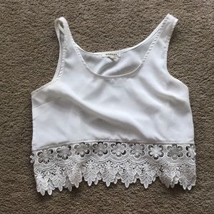 White crop top